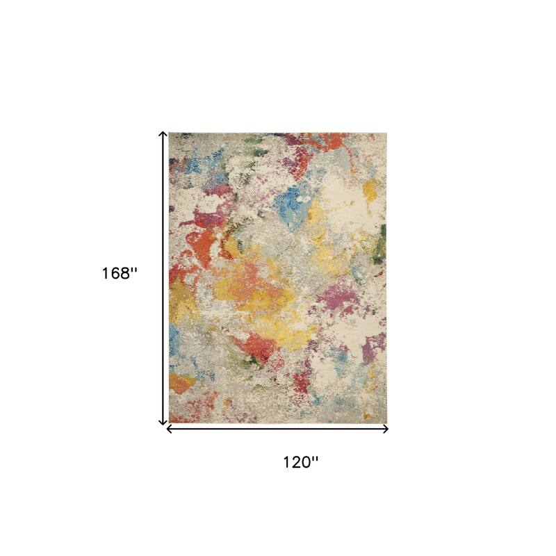 Power Loomed Abstract Modern Durable Area Rug - 168' X '120' X '0.5