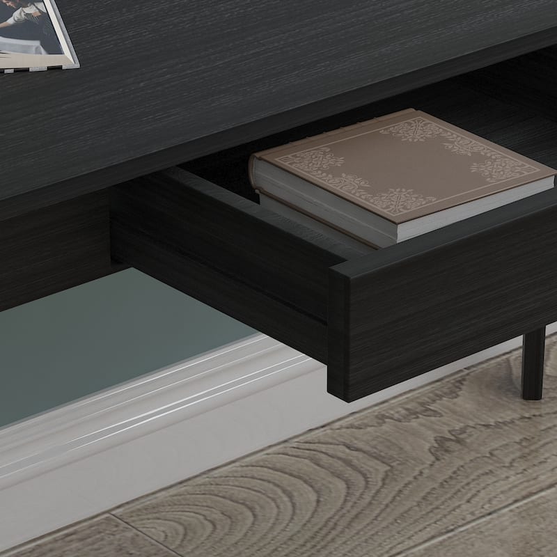 Modern Computer Desk Wood Work Tables With 2 Drawers