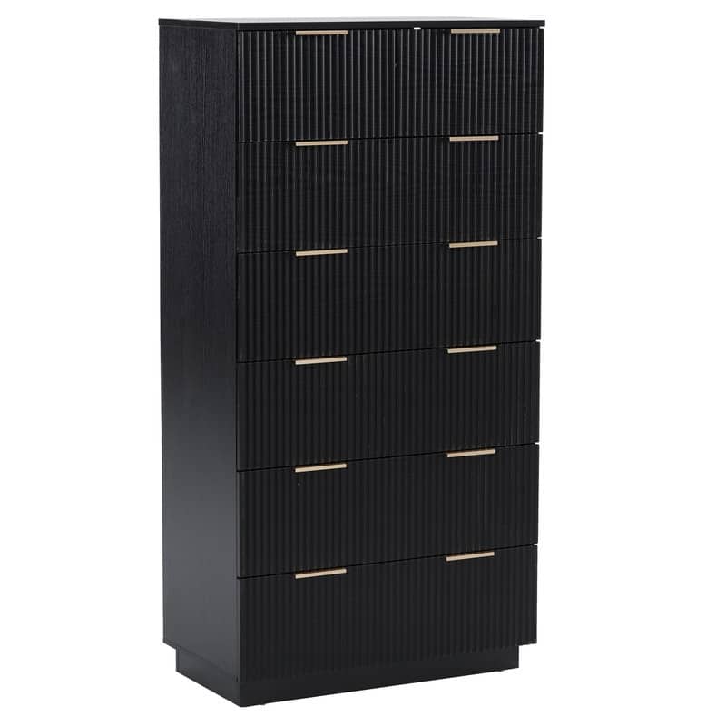 28inch Wide Drawer cabinet - Black - 7-drawer