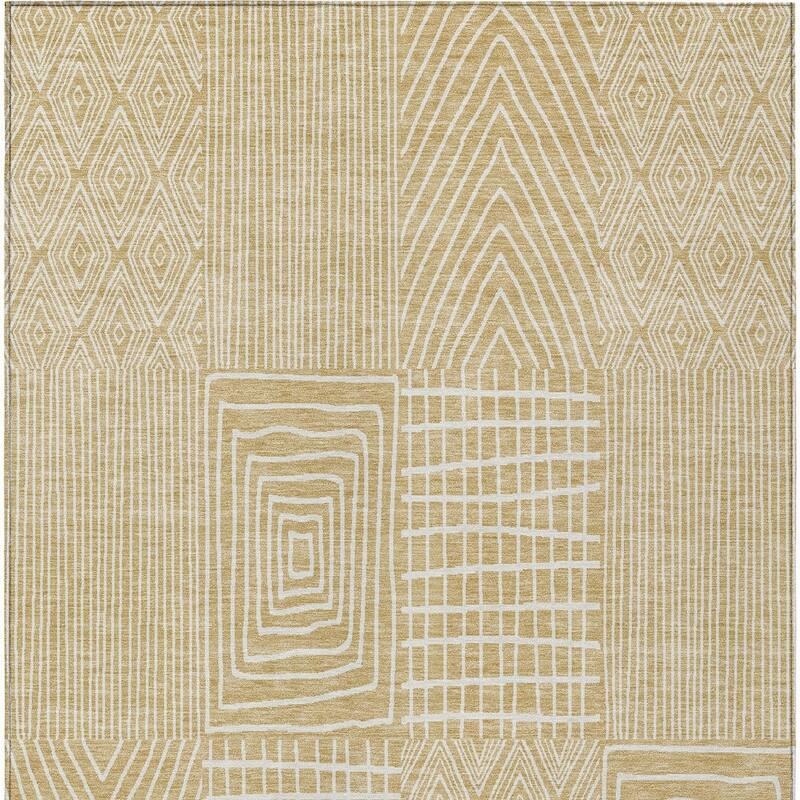HomeRoots Geometric Transitional Rectangle Outdoor Rug