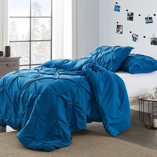 BYB Pacific Blue Pin Tuck Comforter Set