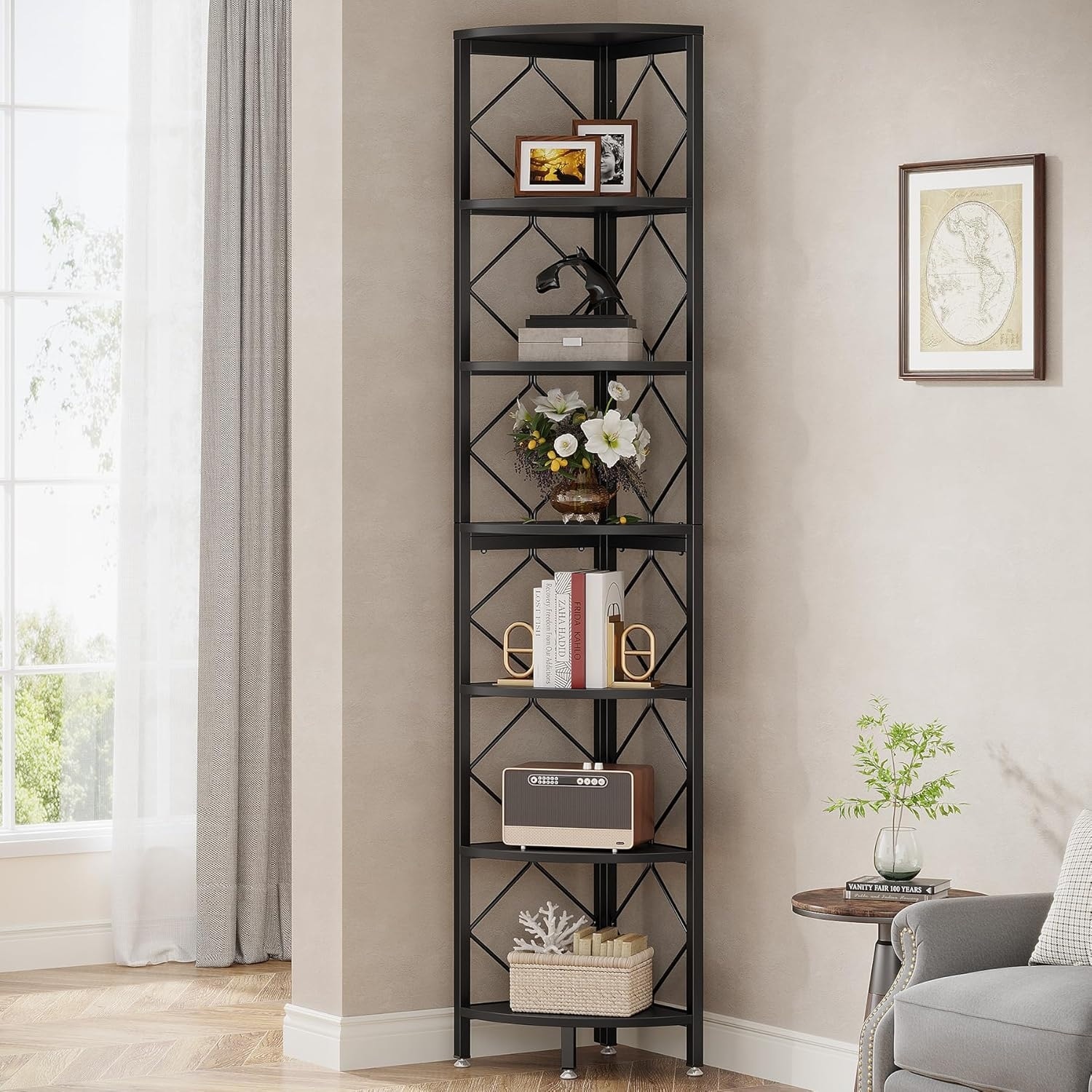 7-Tier-Corner-Bookshelf,-