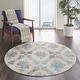 preview thumbnail 85 of 89, Nourison Tranquil French Country Floral Damask Area Rug 5'3" Round - Ivory/Multi - Runner/Rectangle