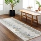 preview thumbnail 10 of 9, Neveah Mid-Century Modern Area Rug Taupe/Blue - 2' 7" x 10'