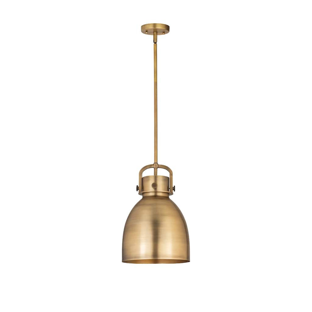 Innovations Lighting Newton Metal Bell - 1 Light 10" Stem Hung Pendant