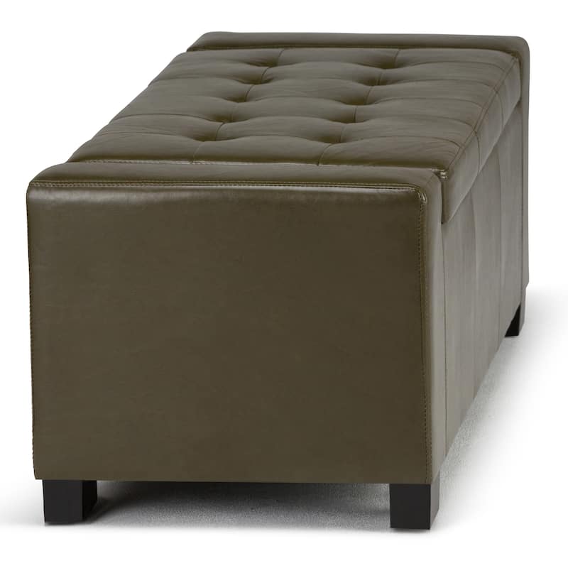 WYNDENHALL Santa Fe 51 inch Wide Contemporary Rectangle Storage Ottoman