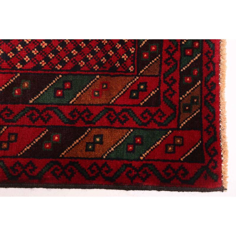 ECARPETGALLERY Hand-knotted Teimani Red Wool Rug - 3'6 x 6'3