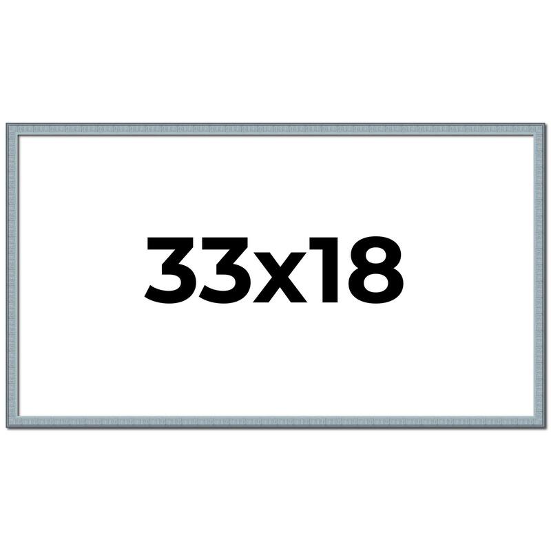 33x18 Frame Rustic Sky Blue Solid Wood Picture Frame | 0.75 Inch