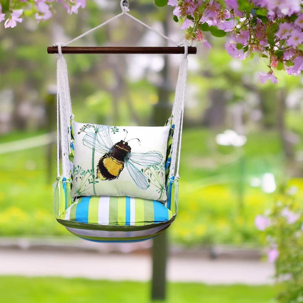 Magnolia Casual Swing Set 4 piece - Beach Boulevard Stripe w/ Bumblebee Bee Wisp