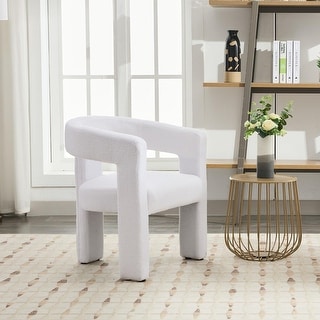 Modern Barrel Dining Chair, Upholstered Accent Side Chair - Bed Bath