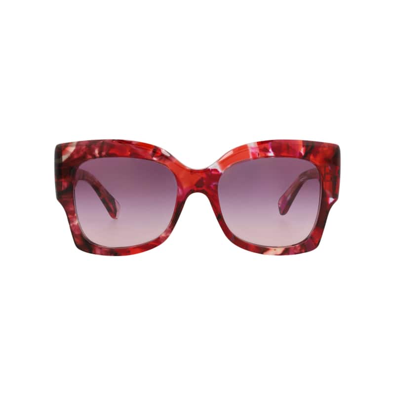 Chloé Square-Frame Recycled Acetate Sunglasses - Red Red Violet - Multi - Purple Lens
