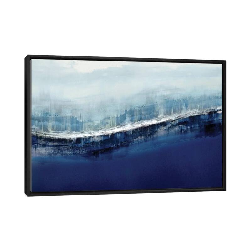 iCanvas "Flowing Indigo" by Jake Messina Framed Canvas Print - Black - 32x48