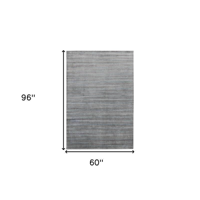 HomeRoots Striped Transitional Rectangle Area Rug
