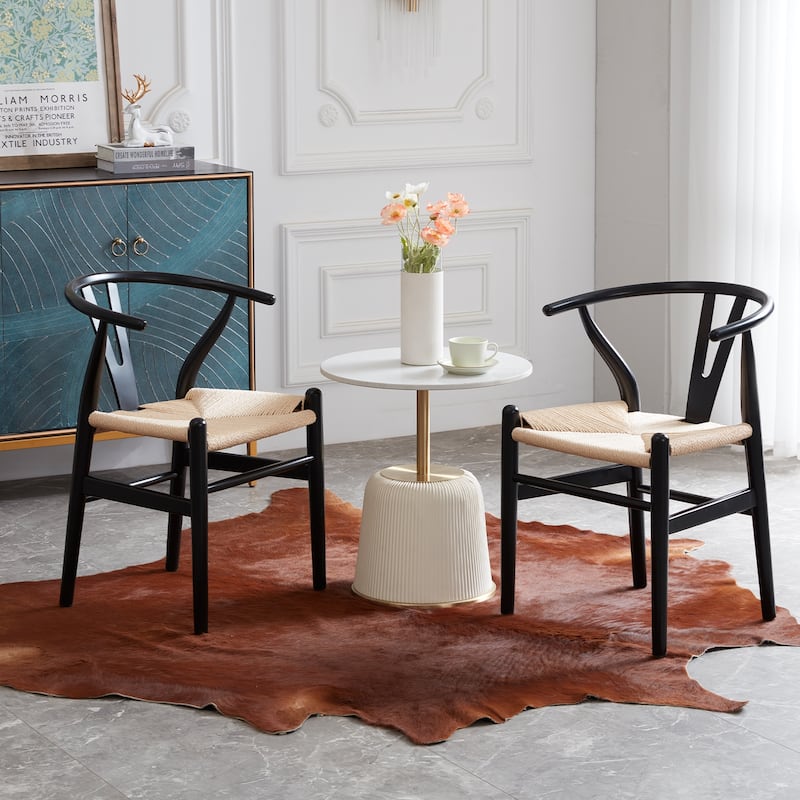 Wood Dining Room Chairs Mid Century Modern Wooden for Your Beach House, Fully Assembled, Set of2
