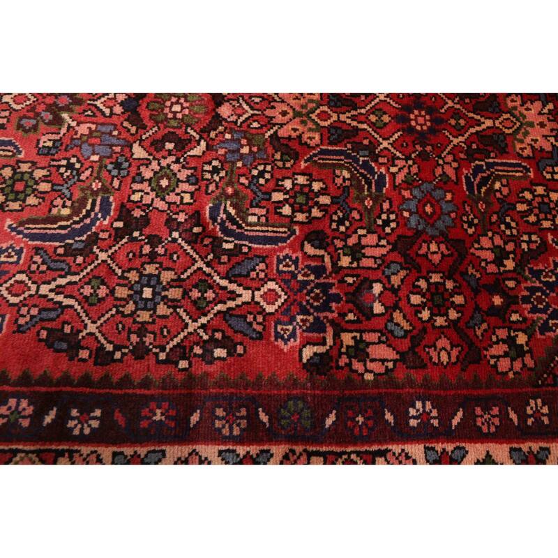 ECARPETGALLERY Hand-knotted Andelz Red Wool Rug - 3'6 x 9'4
