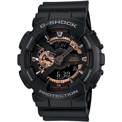 Casio Men's G-Shock GA-110 Series Black Dial Watch - GA110RG-1A - 6 (36)