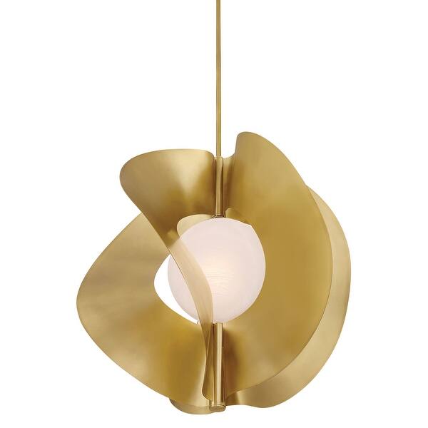 slide 2 of 12, Minka Lavery 3951 Gloria 24" Wide Pendant with Etched Seedy Glass