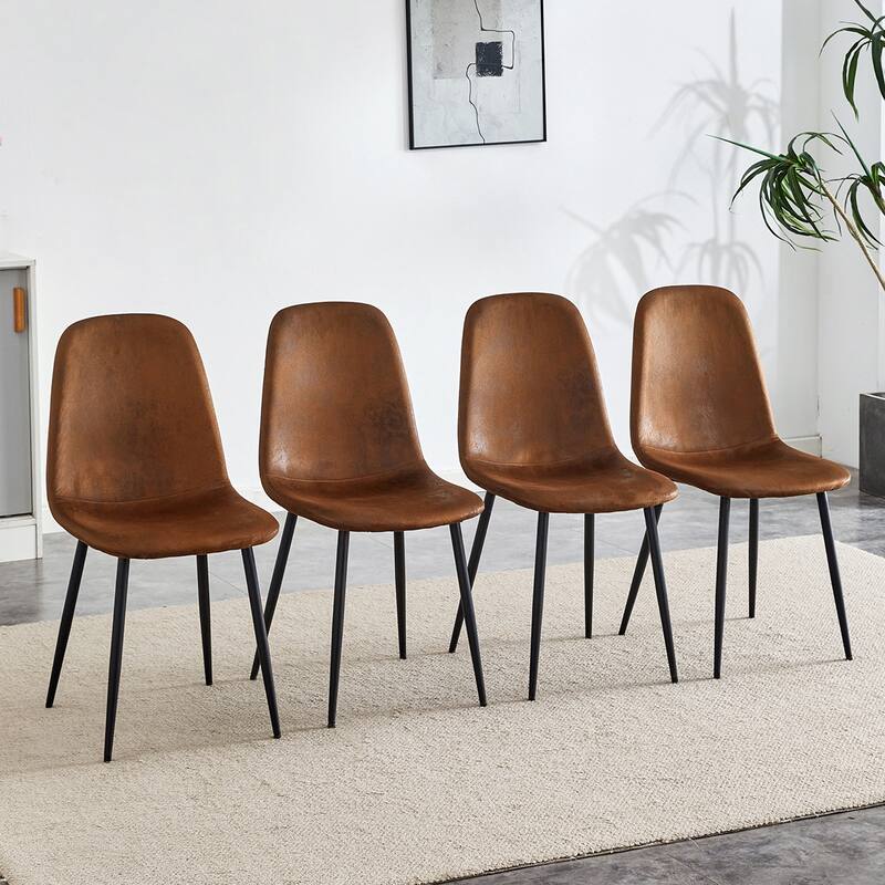 4PCS Metal Fabric Dining Chair