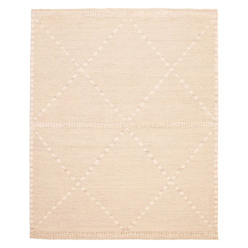 ECARPETGALLERY Hand-knotted Tangier Cream Wool Rug - 8'2 x 10'1 - Cream - 8'2 x 10'1
