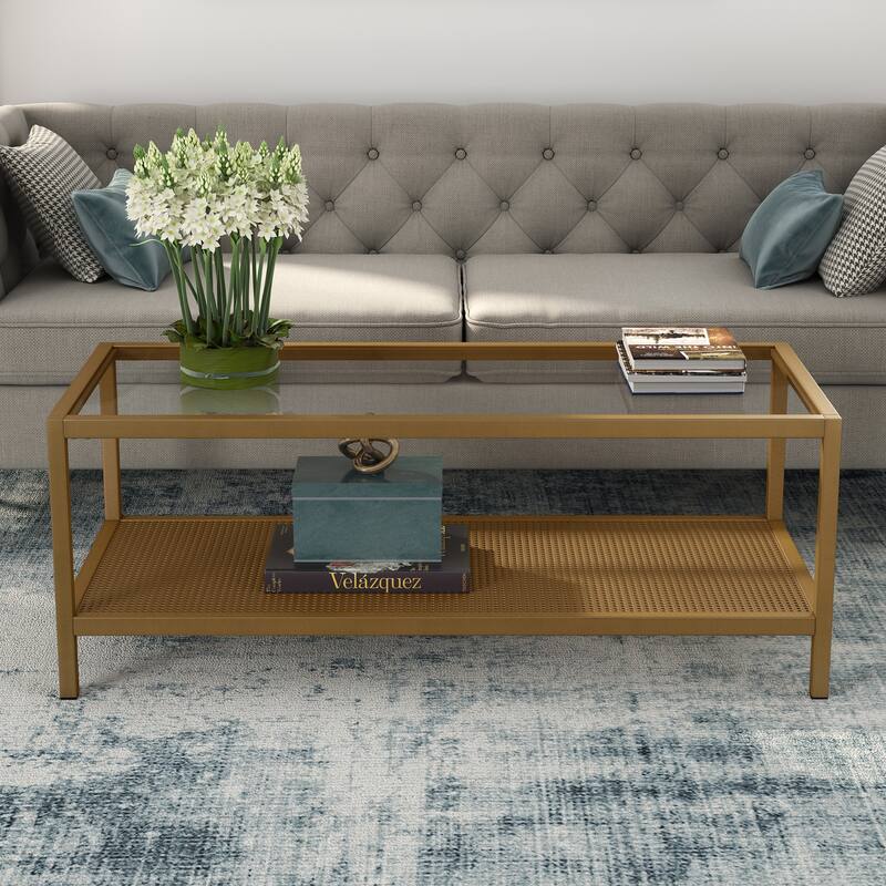 Carbon Loft Gugliemi Brass Coffee Table