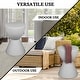 preview thumbnail 63 of 144, Boyd 16" Hourglass Side Table - Modern Ribbed Accent Table with Hidden Storage - Indoor/Outdoor Weather-Resistant End Table