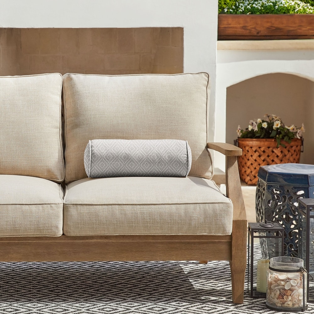 Sorra Home Sunbrella Outdoor Corded Bolster Pillow Single