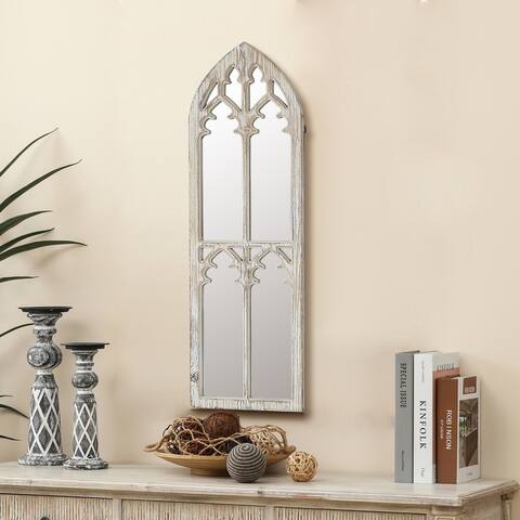 Wood Cathedral Framed Wall Mirror