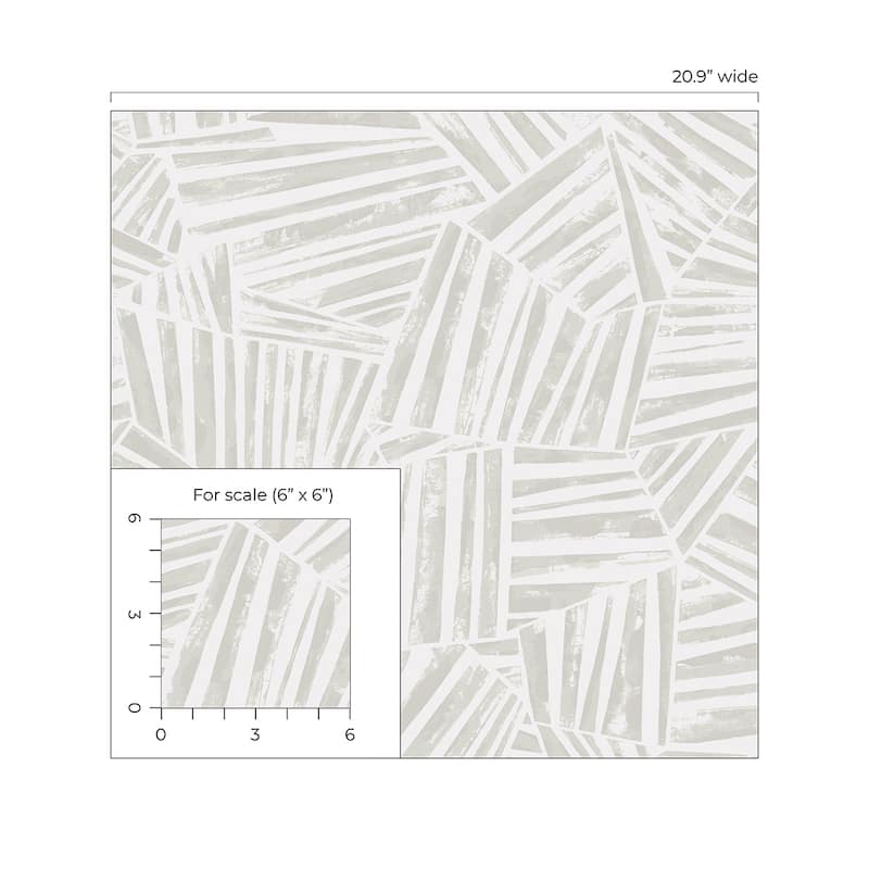 Seabrook Designs Alpi Geometric Non-Woven Unpasted Wallpaper