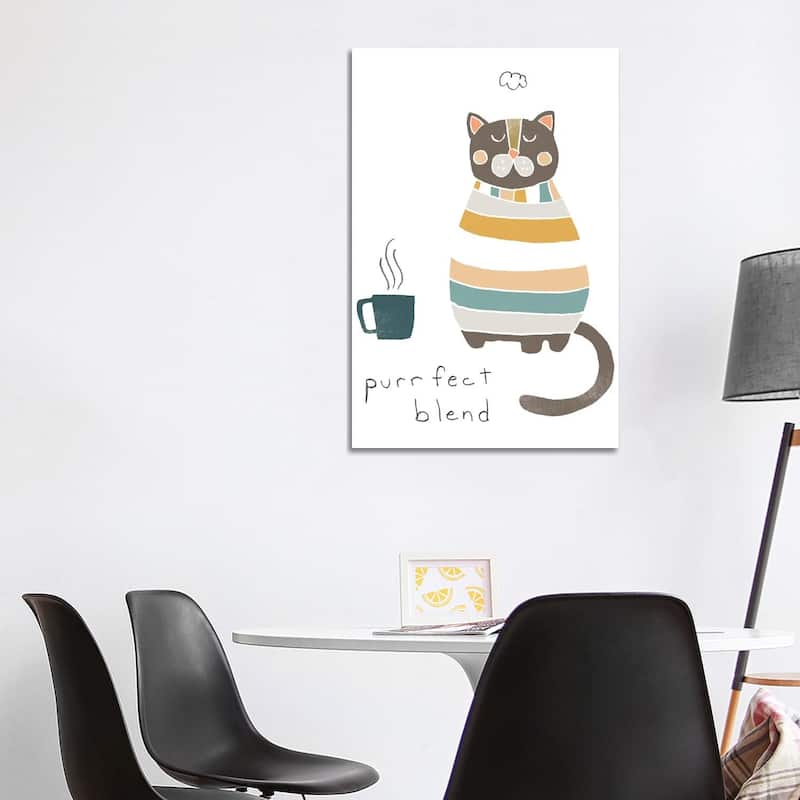 iCanvas "Coffee Cats IV" by June Erica Vess Canvas Print - 40x26x1.5