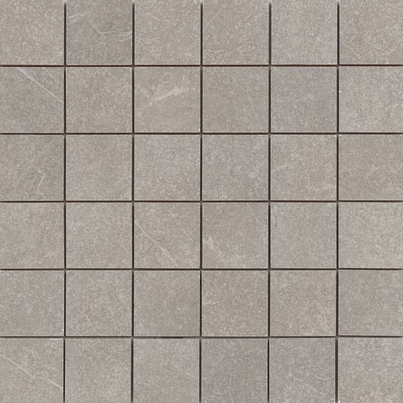 Emser Tile Anthem - 12" x 12" Square Mosaic Wall Tile - Matte Stone - Gray