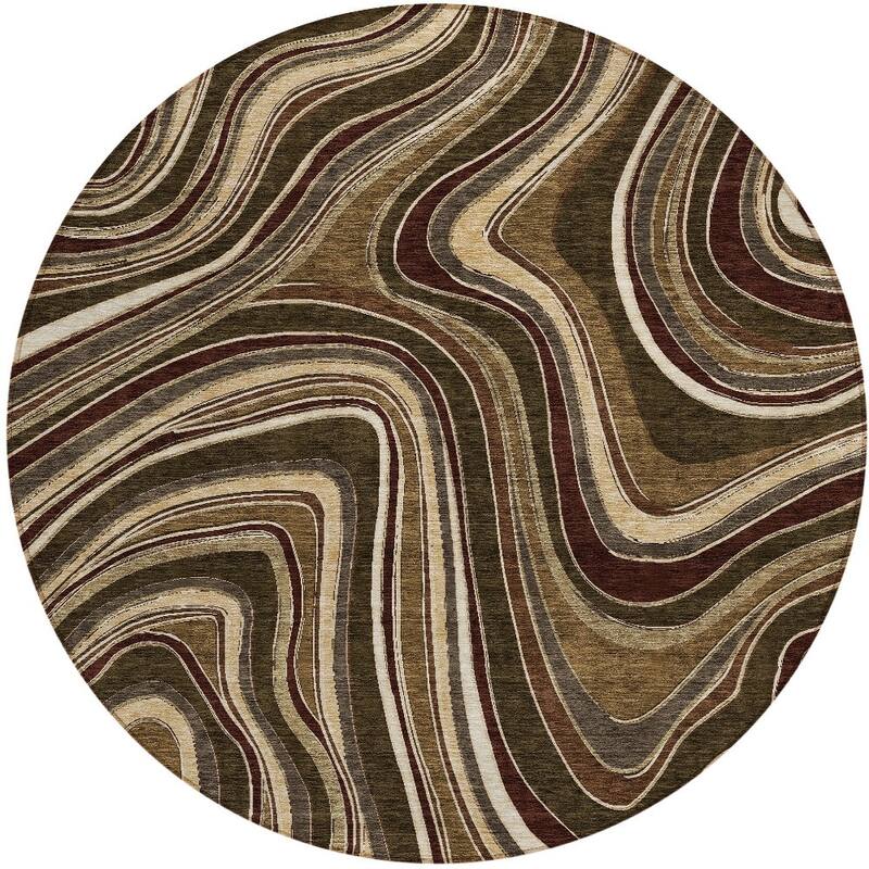 HomeRoots Abstract Transitional Rectangle Outdoor Rug