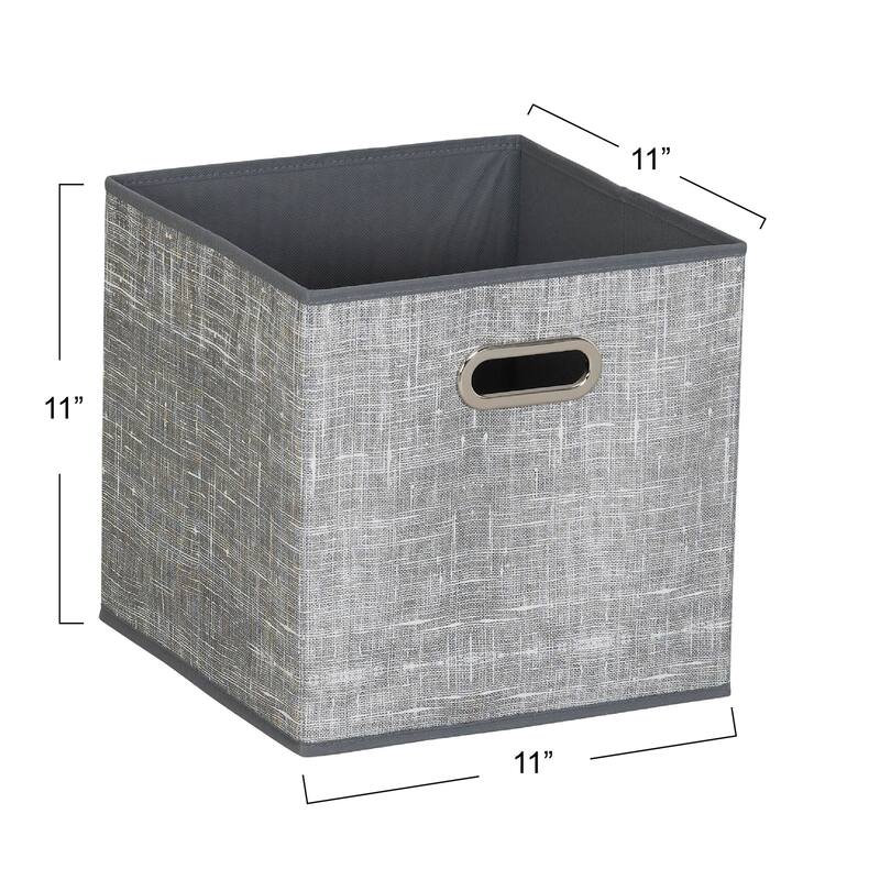 Household Essentials Open Fabric Cube Storage Bins, Set of 6