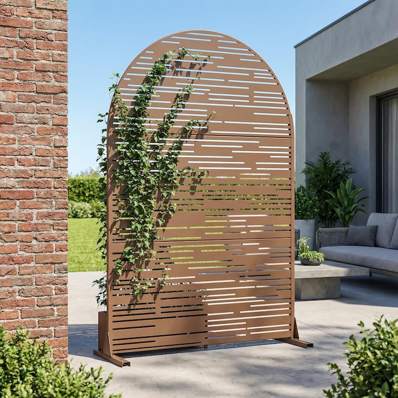 Shine Metal Privacy Screen Panel Free Standing