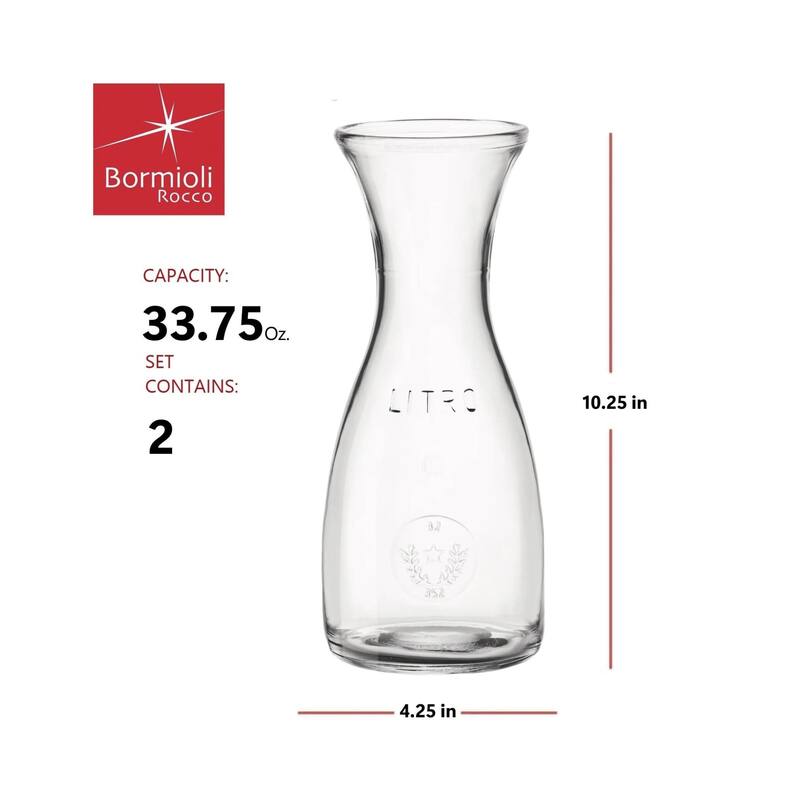Bormioli Rocco Set of 2 Misura PZ Carafes