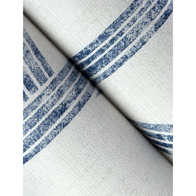 A-Street Prints Harlow Indigo Curved Contours Wallpaper