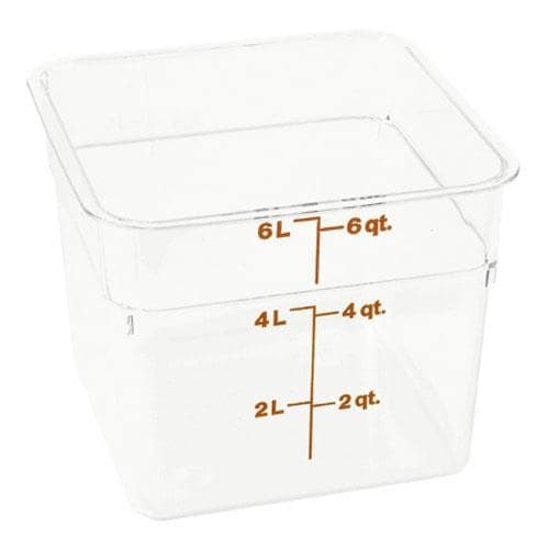 Cambro 6SFSCW135 6 qt Clear Square CamSquare Food Container
