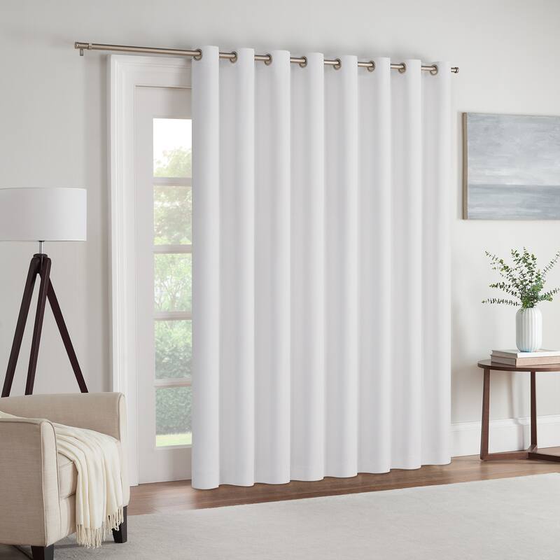 Eclipse Kendall Thermaback Grommet Extra Wide Sliding Patio Door Curtain Panel, 84 In Long x 100 In Wide