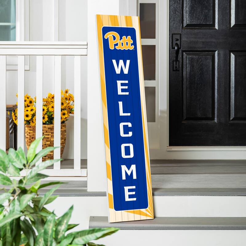 47" Porch Leaner Welcome Wall Sign, University of Pittsburgh - Blue