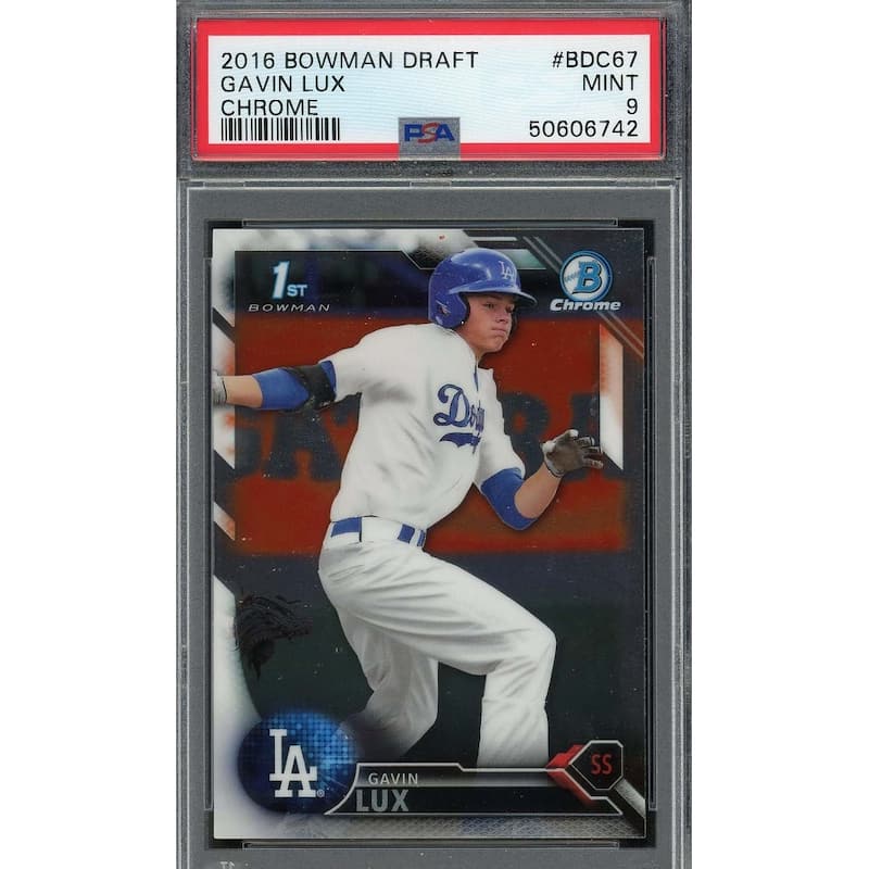 Gavin Lux 2016 Bowman Draft Chrome Baseball Rookie Card #BDC67 PSA 9 - 8'6" x 11'6"