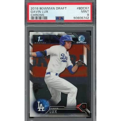 Gavin Lux 2016 Bowman Draft Chrome Baseball Rookie Card #BDC67 PSA 9 - 8'6" x 11'6"