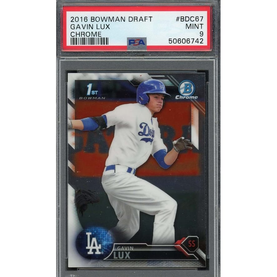Gavin Lux 2016 Bowman Draft Chrome Baseball Rookie Card #BDC67 PSA 9 - 8'6" x 11'6"