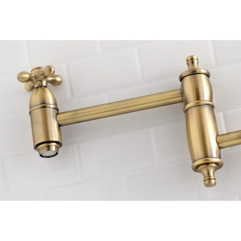 Kingston Brass Restoration Wall Mount Pot Filler Kitchen Faucet