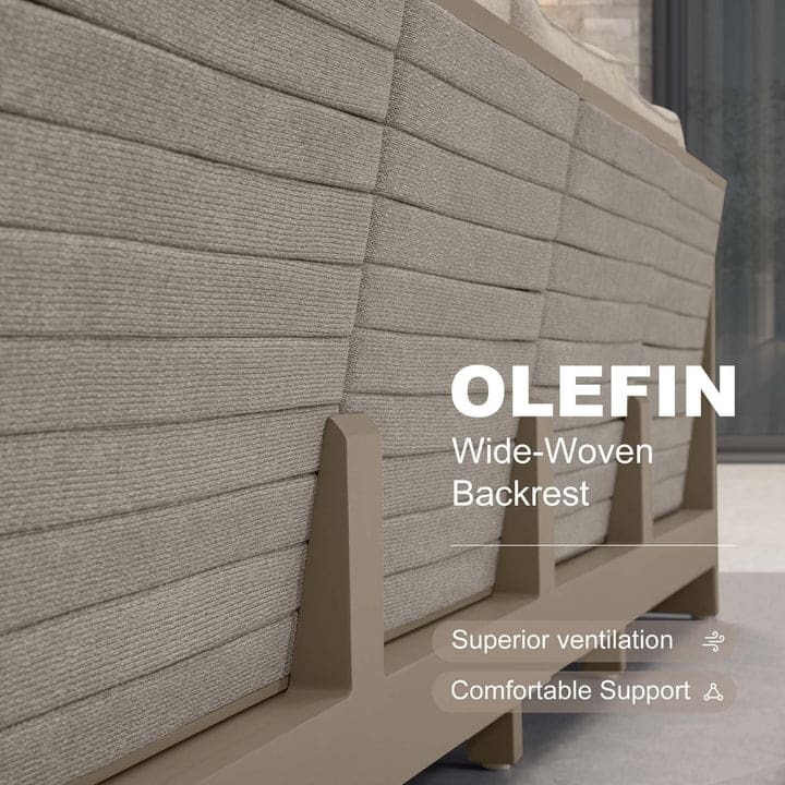 PURPLE LEAF Caesar Khaki Sofas Sectionals 4-18 Piece with 9.6" Thick Cushion for Yard Porch Deck Outdoor Patio Conversation Sets