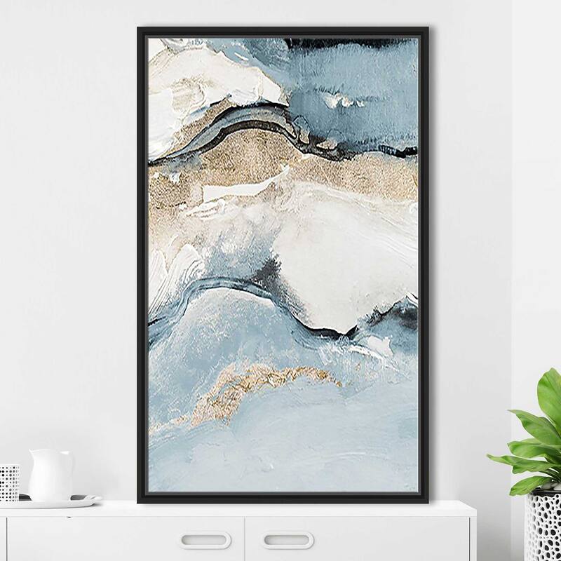 "Blue Crystalline" Print on Floating Canvas