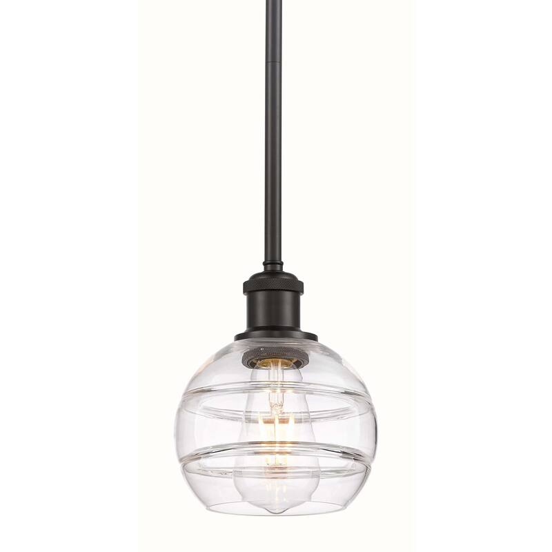 Innovations Lighting 516-1S-8-6 Rochester Pendant Rochester 6" Wide - Oil Rubbed Bronze / Clear