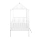 preview thumbnail 8 of 7, White Playhouse Design Metal Low Loft House Bed with Roof