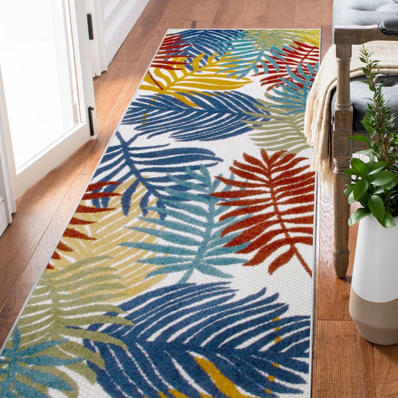 Leick Home 595165 Talipot Palm Indoor Outdoor Area Rug Runner 2'x8' - 2'x8'