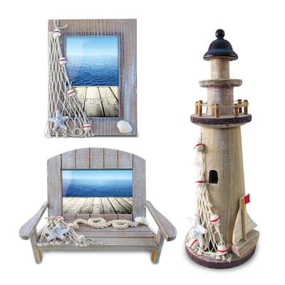 CoTa Global Brown Nautical Collection - Tabletop Centerpiece - 3 Piece