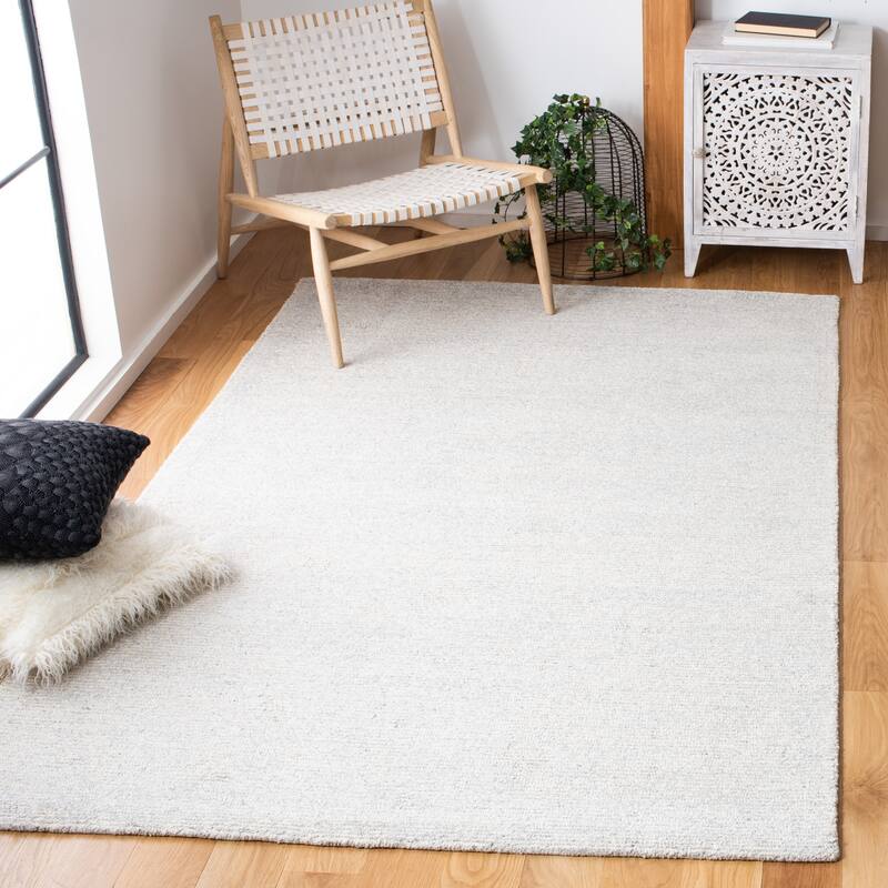 SAFAVIEH Handmade Himalaya Color Frame Wool/ Viscose Rug - 3' x 5' - Silver