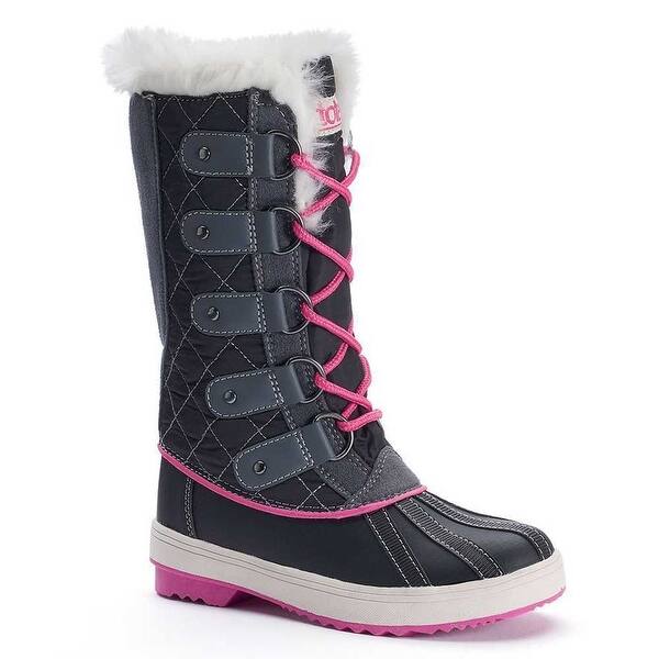 Shop Totes Big Girls Winter Boots Suri Black Overstock 19447577